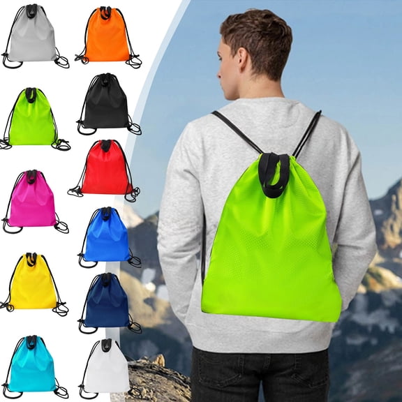 Viflosae Bookbag for Men Mens Backpack for Work Multi Functional Waterproof Sports Drawstring Backpack - Oxfords Cloth Fitness Travel Storage Bag for Swimming, Sports, Hiking