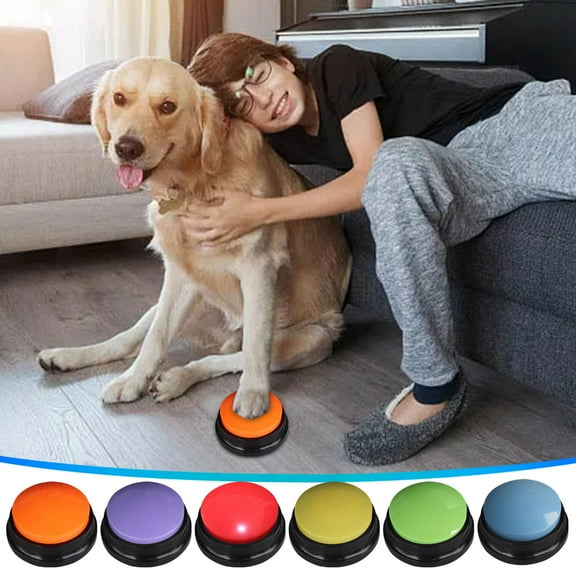 Viflosae Boy Toy Gift for 2 Year Old Girl Santa Claus Toys Dog Barking Dinner Pet Communication Button Training Talking Toy Recording Vocalizer Extrusion Box Voice Sound Box