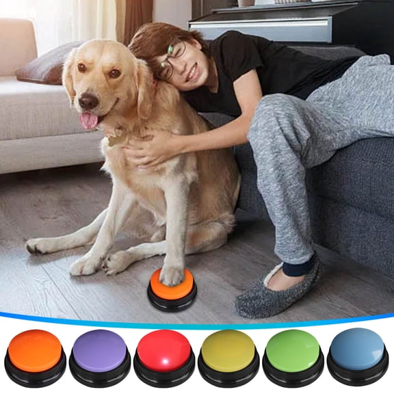 Viflosae Boy Toys Gift for Kids Girl Christmas Stocking Stuffers Dog Barking Dinner Pet Communication Button Training Talking Toy Recording Vocalizer Extrusion Box Voice Sound Box