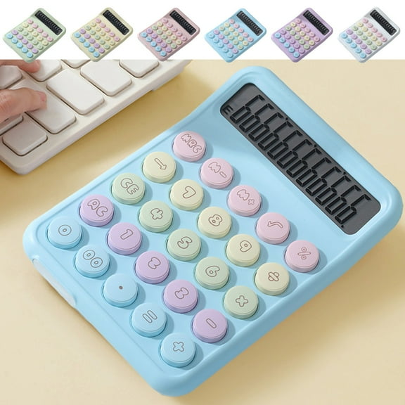 Viflosae Calculators Scientific Calculator Campus Dopamine Color Calculator Large Screen 12 Digit Display Office Finance Portable Calculator for Elementary