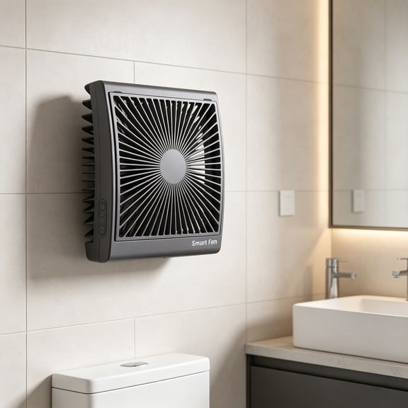 Viflosae Camping Fan Mini Fan Smart Automatic Wall-mounted Fan with Human Body Sensor Temperature Control Fan Speed and Night Light