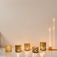 thumbnail image 1 of Viflosae Candle Stick Holder Valentines Gold Geometric Openwork Iron Candlestick Originality Scented Candlestick Home Decor Ornament for Girlfriend / Boyfriend / Wife / Husband, 1 of 7