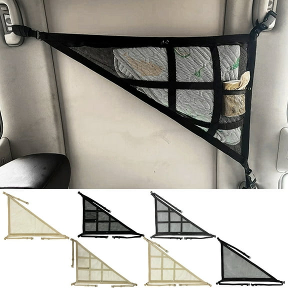 Viflosae Car Ceiling Cargo Net Cargo Net 19.6x27.5in Car Roof Mesh Car Roof Storage Bag Car Storage Bag Car Mesh Bag for SUVs, Trucks, Road Trips & Camping