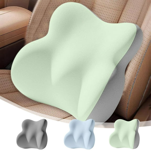 Viflosae Car Headrest and Lumbar Cushion Set Colorful Backrest Support for Driving Seat Breathable Foam Car Lumbar Support Cushion Adjustable Orthopedic Seat Pad for Car office Home