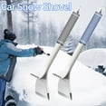 thumbnail image 1 of Viflosae Car Snow Shovel Retractable Aluminum Alloy Multifunctional Ice Scraper Heavy Duty Defrost Shovel Ergonomic Handle Car Cleaning Tool Easily Removes Ice Frost Snow and Debris From, 1 of 3