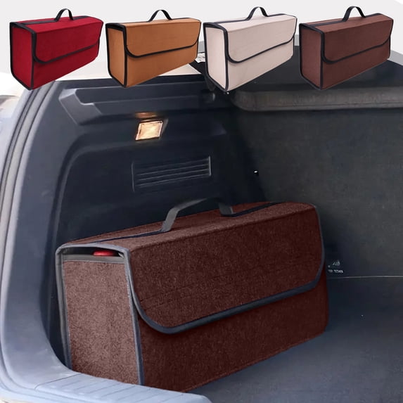 Viflosae Car Trunk Organizer Storage Box Multi Compartment Collapsible Auto Interior Supplies Cargo Container Vehicle Organizer Bag Foldable Car Storage Bin for SUV Sedan Accessories Tidy