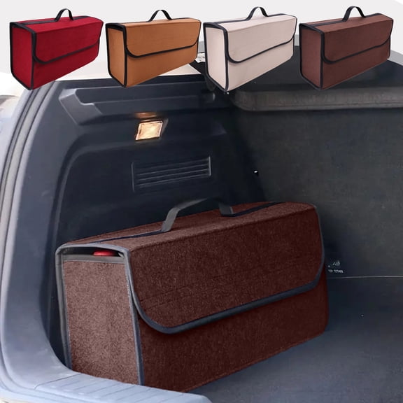Viflosae Car Trunk Organizer Storage Box Multi Compartment Collapsible Auto Interior Supplies Cargo Container Vehicle Organizer Bag Foldable Car Storage Bin for SUV Sedan Accessories Tidy