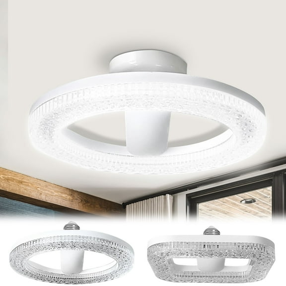 Viflosae Ceiling Light Fixtures Ceiling Light Fixture LED Bulb E27 Screw Mouth Circular Light Household Eye Protection Energy Saving Screw Mouth Acrylic LED Light