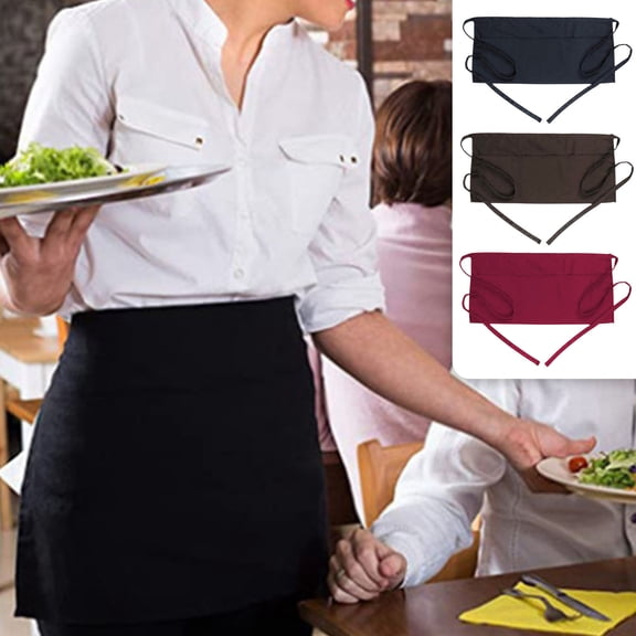 Viflosae Cooking Apron Chef Apron Short Half-length Apron Barbecue Apront Waiter Work Clothes Apron Gardening Apron Suitable for Kitchen Restaurant Outdoor for Restaurant, Chef, Bartender