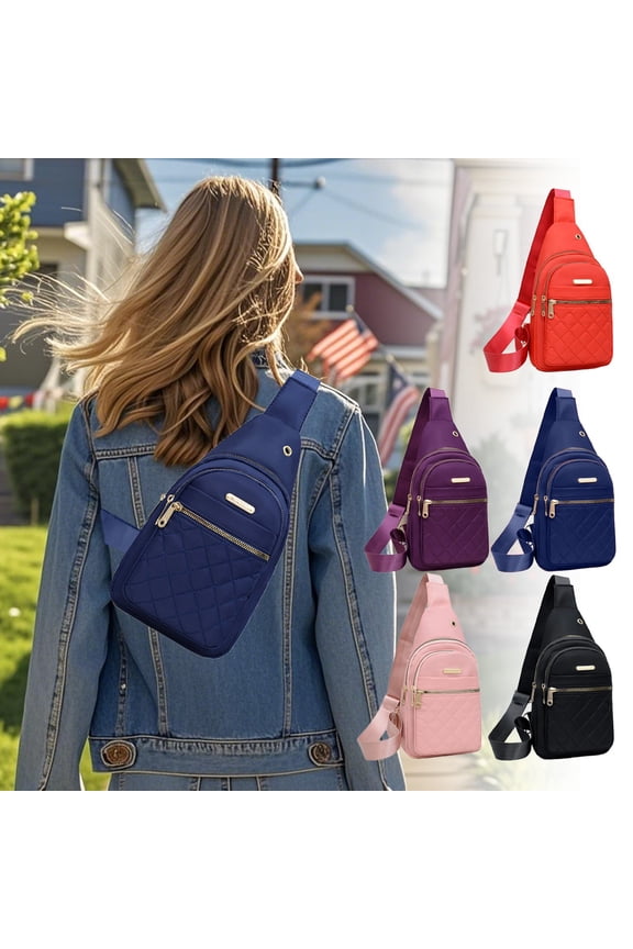Chest Pack for Men Crossbody Sling Bag Travel Fashionable Chest Bag for Women Large Capacity Fabric Waterproofing Sling Bag Convenient Crossbody Front Pack for Hiking and Outdoor