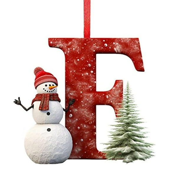 Viflosae Christmas Tree Hanging Ornaments 26 Letters Christmas Tree Decoration Pendant Christmas Tree Ornaments Personalized DIY Christmas Ornaments Christmas Decoration Xmas