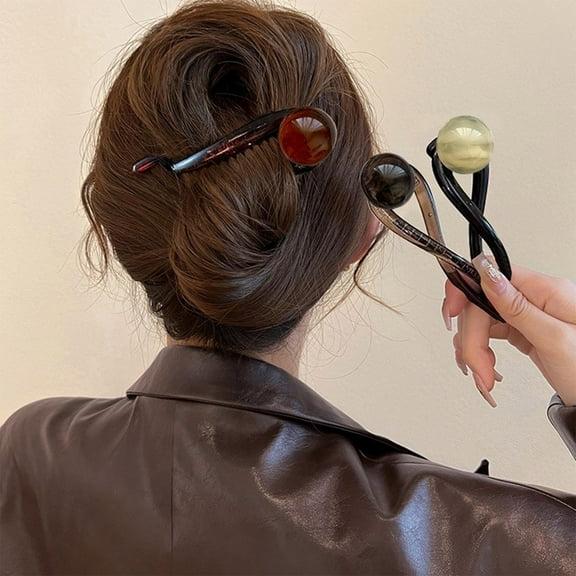 Viflosae Hair Clips for Thick Hair Claw Clips for Women High Sense Of Pearl Words Hair ClipElegant Back Of The Head Hair Twists Clip Temperament Headdress