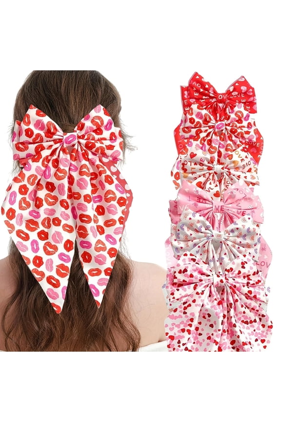 Claw Hair Clips Valentine's Gift Day Bow Hair Clip Women's Plates Hair Clip Back Of The Head Spring Clip Hair Accessories for Him / Her