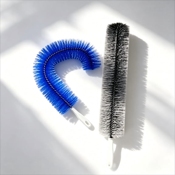 Viflosae Cleaning Brushes Crevice Cleaning Brush 17.72in Bendables Dusting Brush Multi Purpose Duster with Hanging Hole for Ceiling Fan Blinds Corner Reusable Microfiber Long Handle