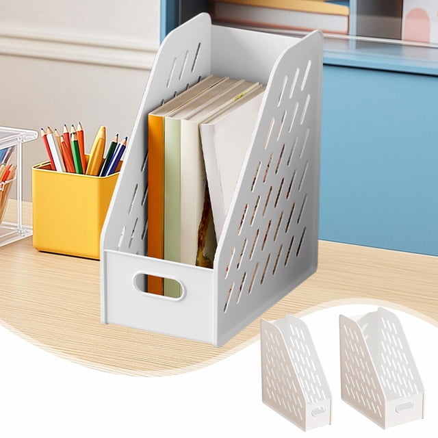 Viflosae Corner Bookshelf Creatives Bookshelf Desktop Uprights Desk Storage Rack Office Desk Storage Box Minimalists Stand Document Sorting Rack