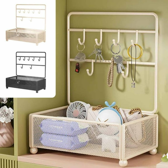 Viflosae Corner Bookcase Floating Shelves Bathroom Jewelry Rack Organizer Desktop Trinket Display Rack Desktop Shelf Hangable Shelf Iron Shelf for Small Spaces