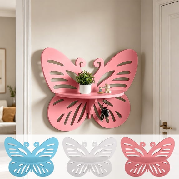 Viflosae Corner Shelf Corner Shelf Stand No Drill Wall Mounted Storage Shelf Adhesive Wall Shelves for Bathroom Kitchen Living Room Floating Shelf for Small Space Wood Bathroom Organizer