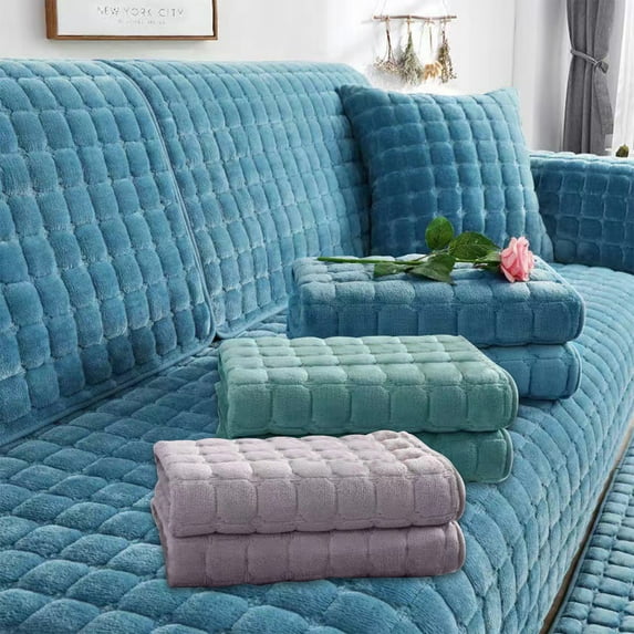 Viflosae Couch Cushion Support Cushions for Sofa Silk Cool Summer Sofa Cushion Simples Solid Color Non Slip Machine Washable Cool Sofa Cushion Double Sofa for Adding Firmness and Comfortable