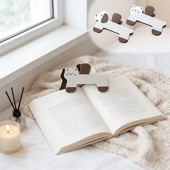 Viflosae Cute Dog Cat File Clips Multipurpose Page Holders Paper Clamp Bookmarks Document Organizer for Office Home Filing Notebooks Study Planner Use