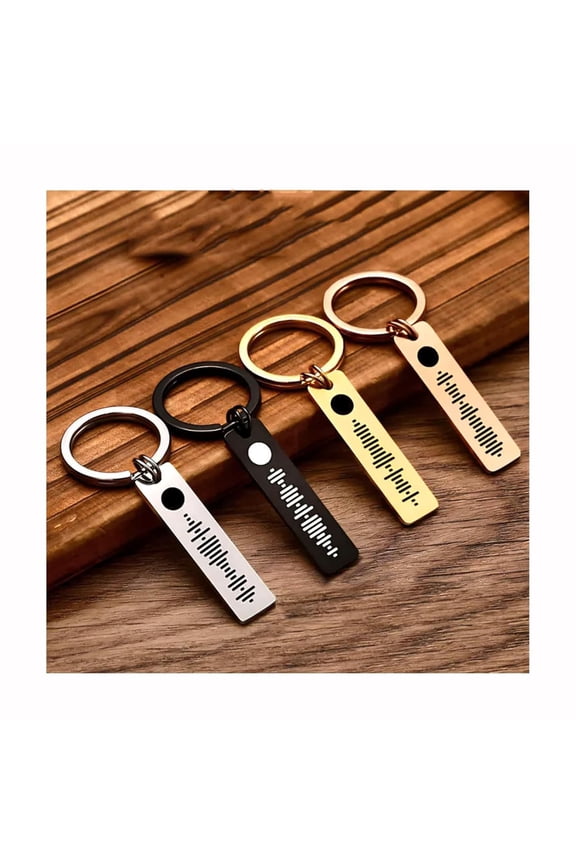 Cute Keychain Cool Christmas Gifts Womens Gifts Customized Scannable Keychain for Personalized Song Engraved Key Ring Funny