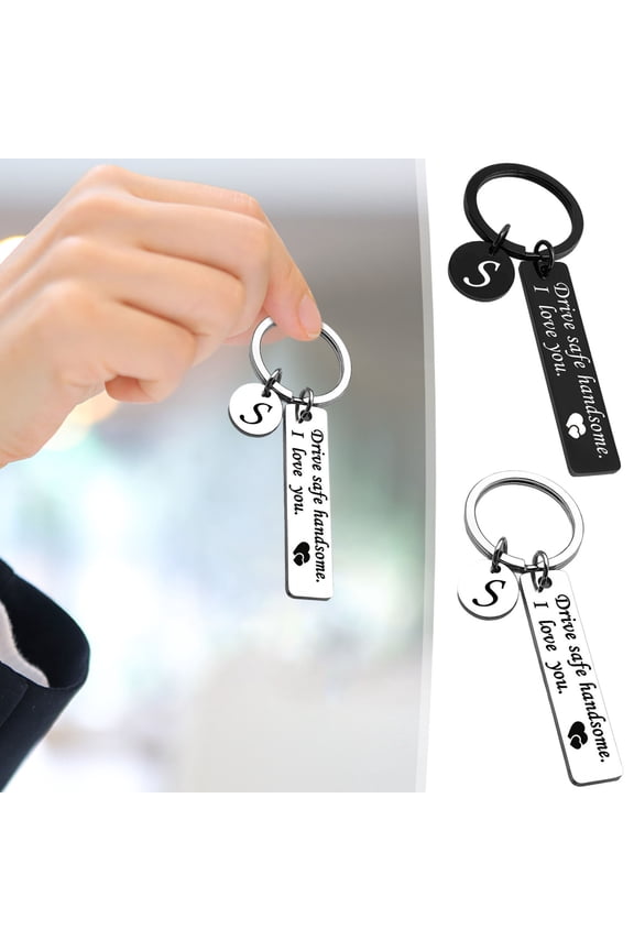 Cute Keychains Fun Gifts for Women Womens Gift Ideas Key Fob Personalised Key Ring Engraved Key Ring with Name Partner Gift Personalised