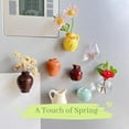 thumbnail image 1 of Viflosae Cute Magnets Magnetic Ceramic Vase Refrigerator Stickers Flower Pots Magnetic Stickers Cute Decorative Furnishings Crafts for Artificial Flowers, 1 of 3