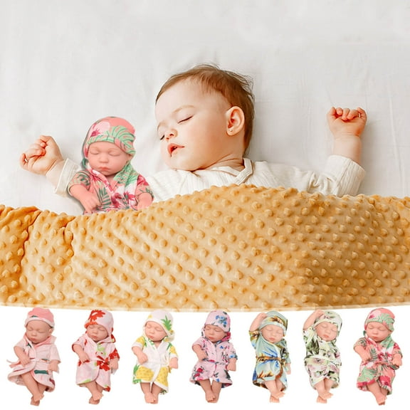 Viflosae Cute Plushies Women Birthday Gift Ideas 7.48 Inch Soft born Dolls Vinyl Dolls with Clothes Set Including Pacifier Realistic Doll Look Real