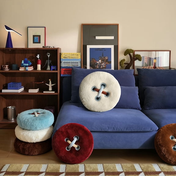 Viflosae Decorative Throw Pillows Living Room Pillows Round Button Pillows Cushions Sofa Backrests and Pillow Decorations Suitable for Bed and Living Room for Birthday Presents