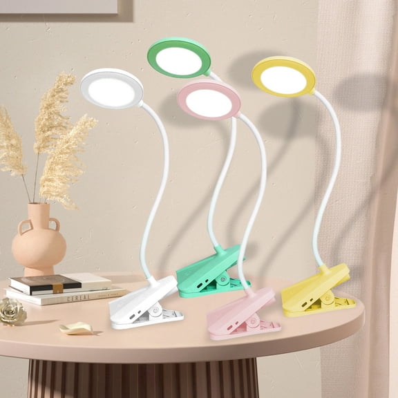 Viflosae Desk Lamp LED Table Lamp Clip Desk Light LED Storage Portable Desk Light Bedroom Bedside Clip Night Light USB Charging Gift Desk Lamp with Clamp for Bedroom