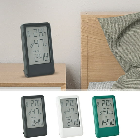 Viflosae Digital Alarm Clock With LCD Display Thermometers Hygrometer Digital Temperature Humidity Snooze Alarm With Smart Clock Calendar Electronics Gadgets