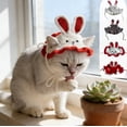thumbnail image 1 of Viflosae Dog Hats Dog Hats for Small Dogs Easter Bunny Ear Pet Knit Hat for Easter Photos Handmade Soft Yarn Puppy Pussy Holiday Hat Adjustable Cute Pet Accessories for Small Medium Pet, 1 of 7