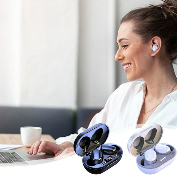 Viflosae Earphone Wireless Headphones In Ear Surround Sound Low Latency High Battery Fast Second Connection Type-C Fast Charging Bluetooth 5.3 Noise Cancelling Bluetooth Headphones