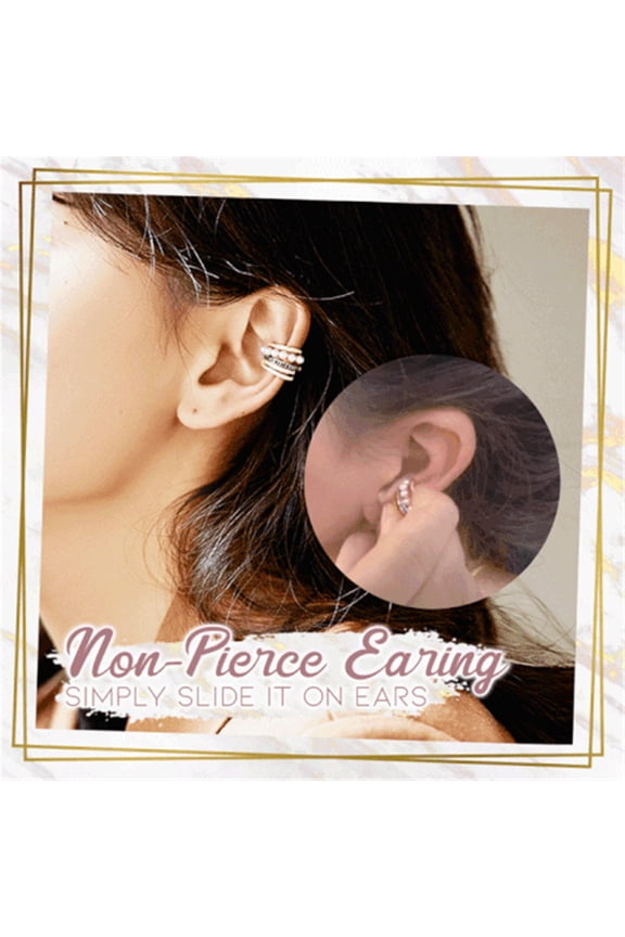 Earring Women's Earrings Little Gifts for Women Crystal Pearistic Slide- Ear Cuff Multi-Layer Ear Clip No Pierced Ear Clips
