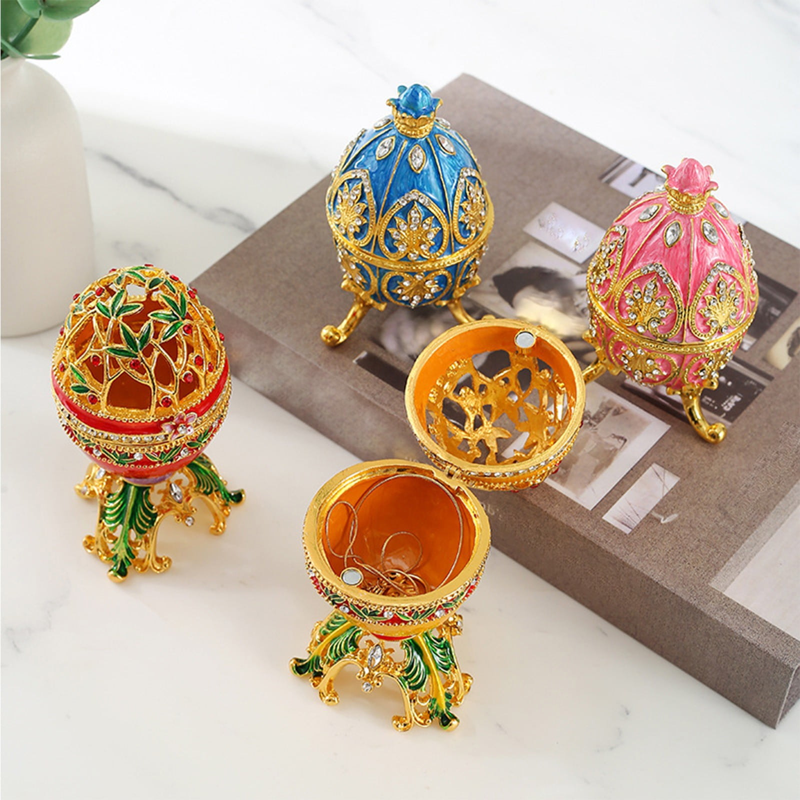 アンティーク雑貨 Vintage Egg Jewellery Box Vintage Egg Jewellery Box COM1950s Vintage Jewelry Box,Hand