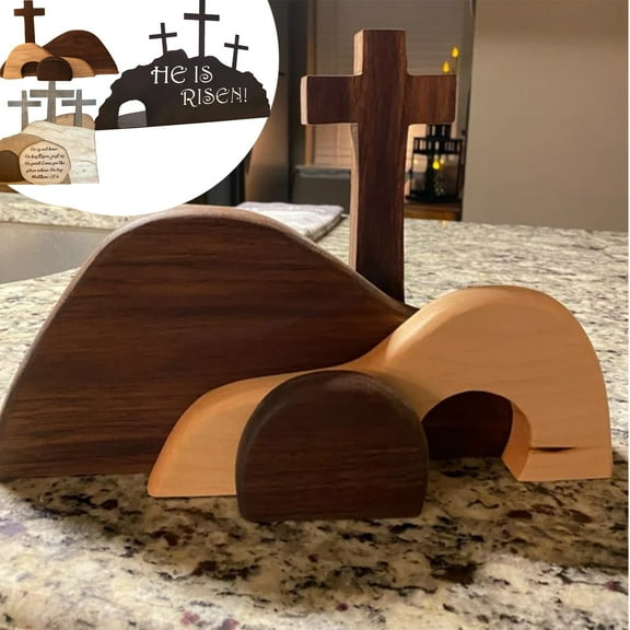 Viflosae Empty Tomb | He Is Risen | Religious Easter Scene Decor,Easter Resurrection Scene