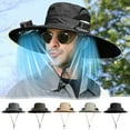 thumbnail image 1 of Viflosae Fan Hats Hat with Fan Summer Fisherman Hat Solar USB Charging -purpose Fan Hat Men's Strong Wind Charging Fan, 1 of 8