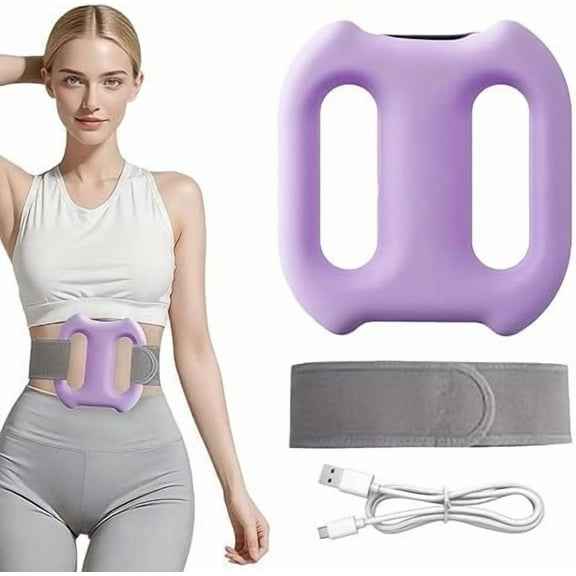 Viflosae Fascia Double-Ring Fitness Artifact Rechargeable Burning Fascia Ring Mini Vibration Yoga Ring Portable Massage Exercise Tool Muscle Relaxation Body Shaping Training Equipment Home