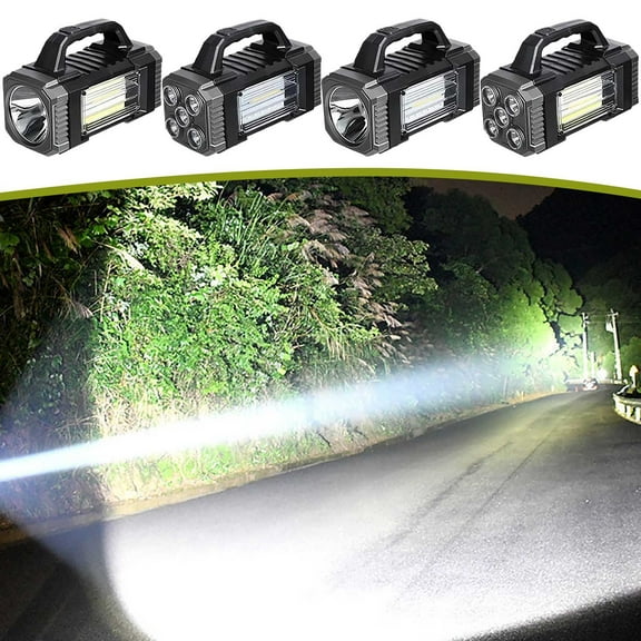 Viflosae Flash Light Rechargeable Flashlight Strong Light Flashlight Outdoor Long-range Handheld Searchlight Solar Charging Flashlight Household Handheld Light