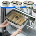 thumbnail image 1 of Viflosae Food Container Kitchen Storage Containers Large Capacity Food Grade Draining Insert Sealed Fresh Keeping Box Can Be Used In Dishwashers And Microwave Ovens, 1 of 7