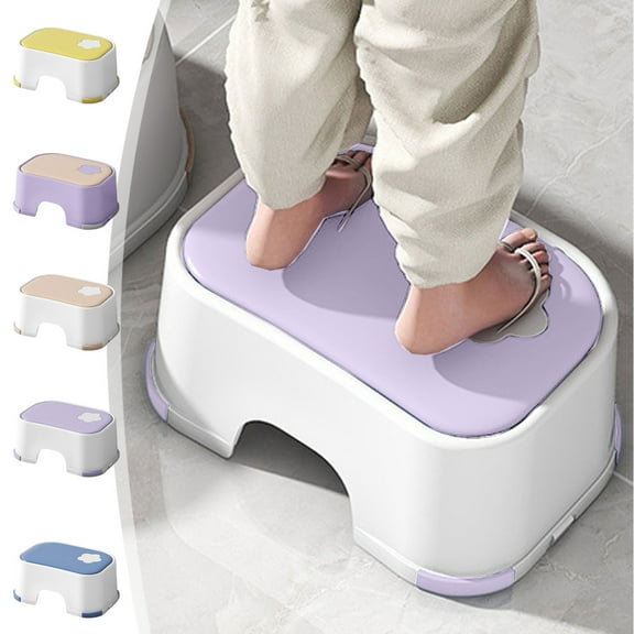 Viflosae Foot Rest Under Desk Small Step Stool Step Stool for Children Baby Bath Step Skidproof Step Stool for Brushing Teeth and Washing Face Plastic Stool
