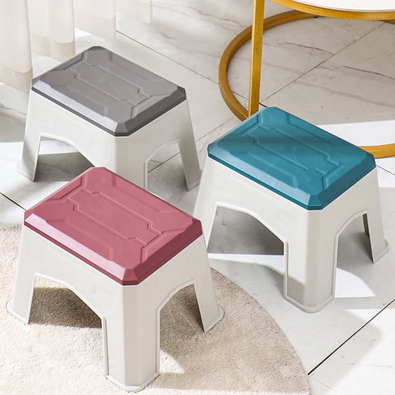 Viflosae Footrest Desk Foot Rest Shoe Changing Stool At The Doorstep Daily Low Stool for Home Use Children's Small Stool Plastic Toilet Footstool Stool With Backrest Small Chair