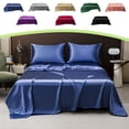 thumbnail image 1 of Viflosae Full Size Bed Sheets Queen Size Sheets Elegant Shine Solid Color Ease Friendly Washable Sheets Luxurious Silk Bedding, 1 of 7