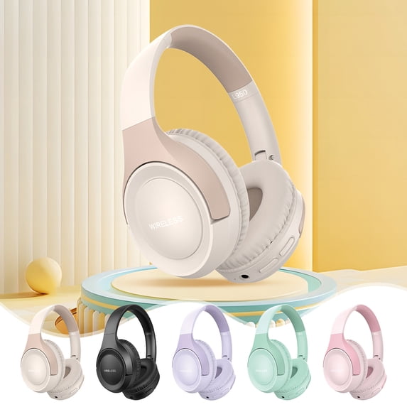 Viflosae Gaming Headphones Bluetooth Headphones Wireless Earbuds Over Ear Bluetooth Wireless Headphones Intelligent Noise Reduction HiFi Stereo Foldable Lightweight Headset with