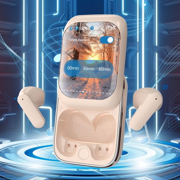 Viflosae Gaming Headset Headphones Bluetooth Headset HD Display Screen Noise Reduction Long Battery True Wireless Headset