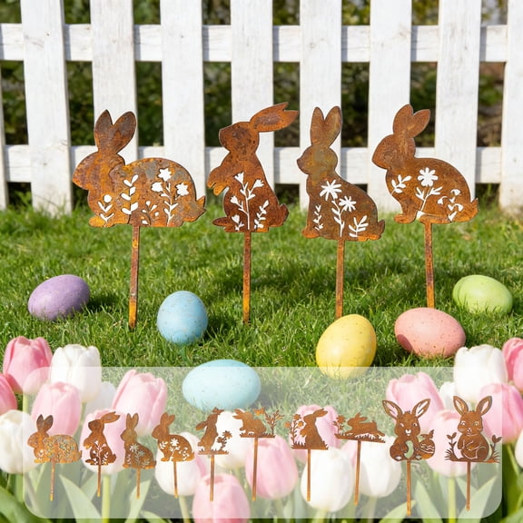 Viflosae Garden Decorations Outdoor Decorations for Yard Decorative Garden Metal Art Sculpture for Home Outdoor