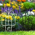 thumbnail image 1 of Viflosae Garden Fencing Metal Fence Panels Garden Fence Stackable Climbing Plant Support Plastic Garden Fence Picket Fence Edgings for Lawns Flowerbeds Plant Borders Decorative Yard, 1 of 9