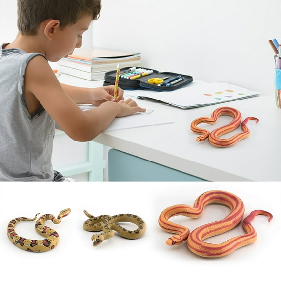 Viflosae Girl Toys Age 3 6 Year Old Boy Gift Boy Christmas Gifts Realistic Fake Snakes Toy Rubber Snake Figure for Prank Props Fake Snake Scare Birds and Squirrels, Boa Constrictor Figurines