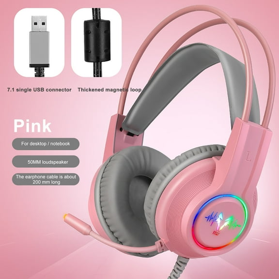 Viflosae H200 Gaming Headset USB Over-Ear Stereo Gaming Headphone Microphone Electronics Gadgets Items