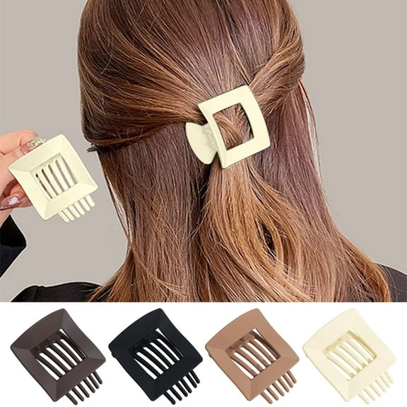Viflosae Hair Claws Flat Hair Clips for Women and Girls Casual Versatile Solid Colour Lay Flat Claw Clips for Women Thick Or Thin Hair Side Slide French Hair Barrettes Styling Acce