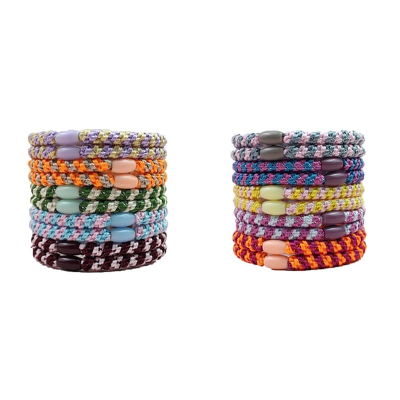 Viflosae Hair Ties Hair Ties No Damage Hair Bands Dough Twists Braid Ponytail Hair Loop For Women With High Elasticity Like Rubber Headband for Workout/Yoga/Sleeping